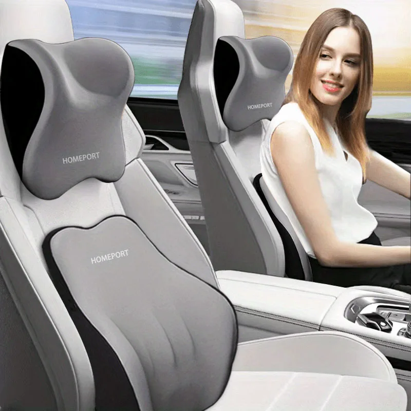 Memory Foam Car Neck Pillow Lumbar Support - Автомобильный подголовник из пены с эффектом