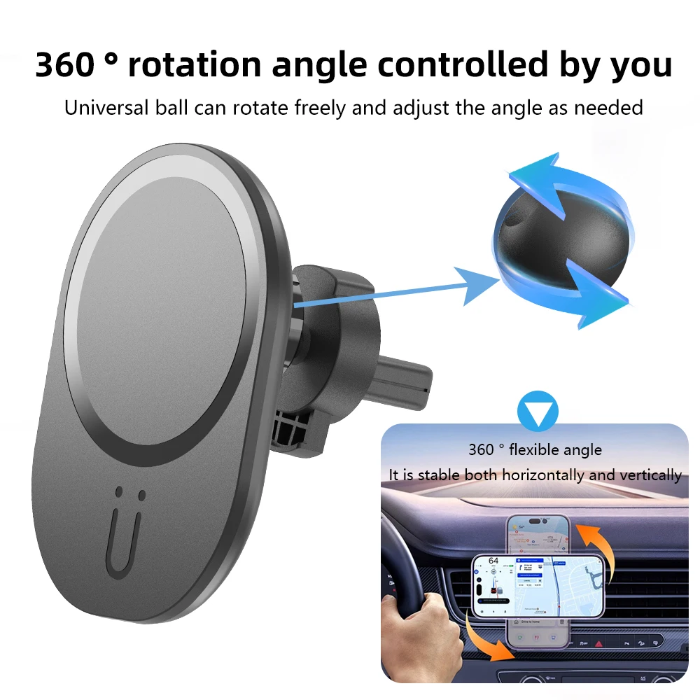 Magnetic Phone Holder For Car Vent - Мини-магнитное беспроводное автомобильное зарядное устройство, держатель