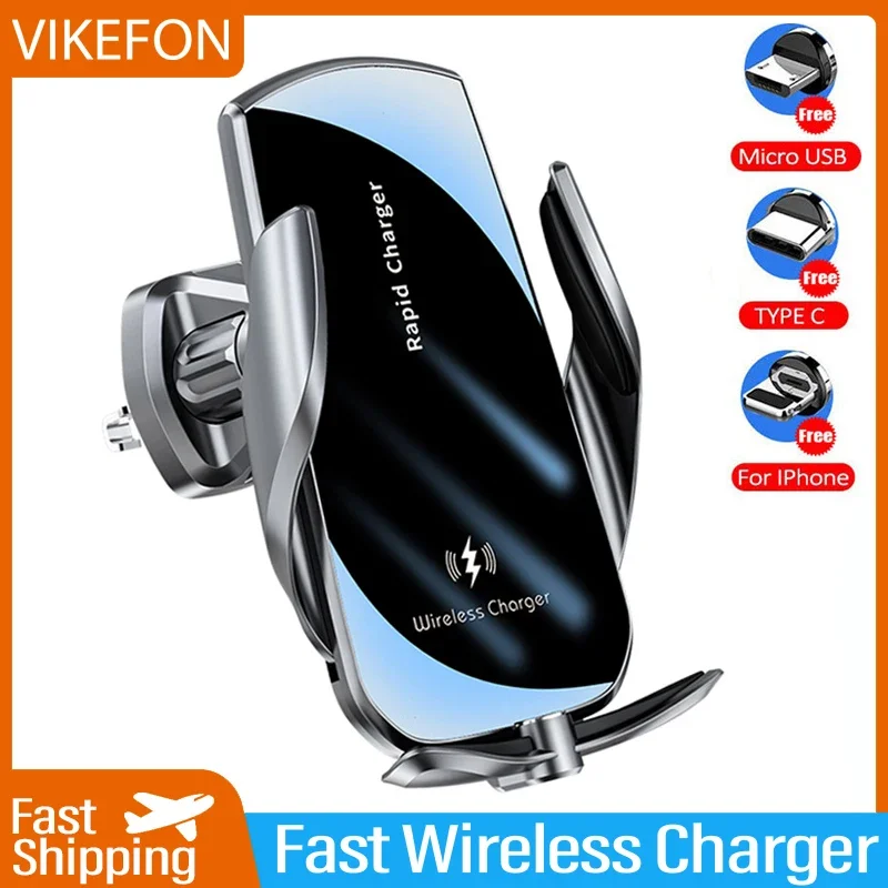 Wireless Car Charger Mount Fast Charging - VIKEFON 30 Вт беспроводные зарядные устройства,