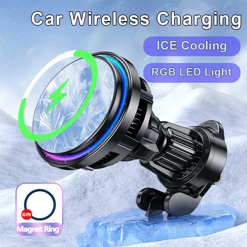 Wireless Car Charger Mount Fast Charging - Магнитная беспроводная автомобильная подставка для зарядного