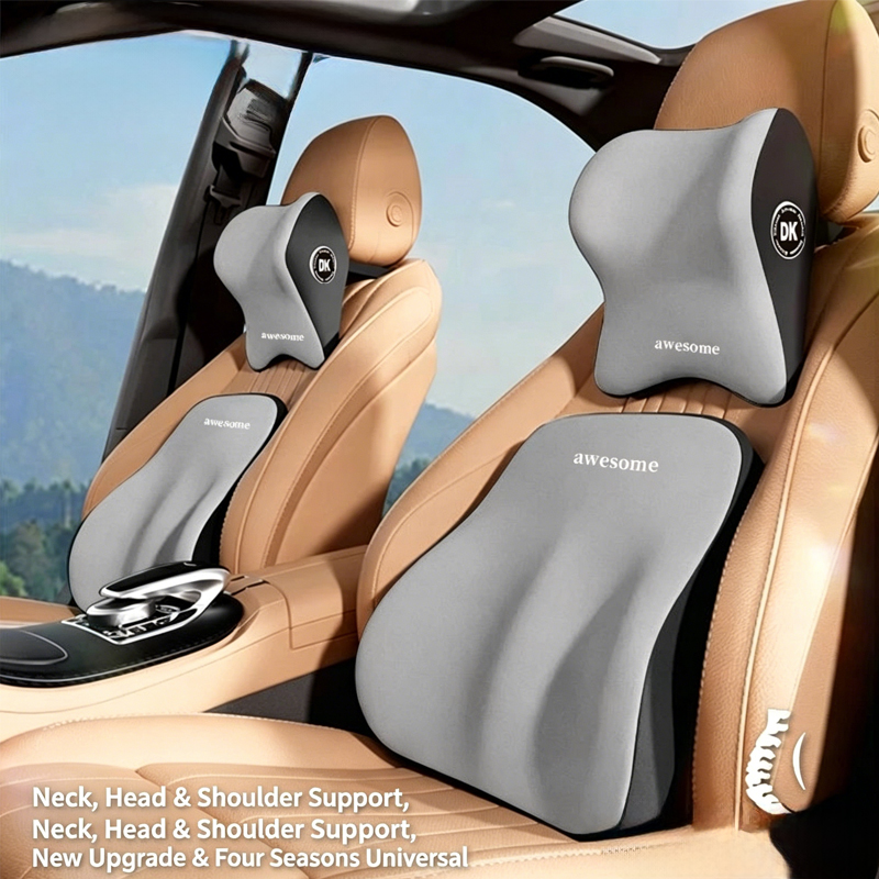 Memory Foam Car Neck Pillow Lumbar Support - Набор автомобильных подушек для шеи и