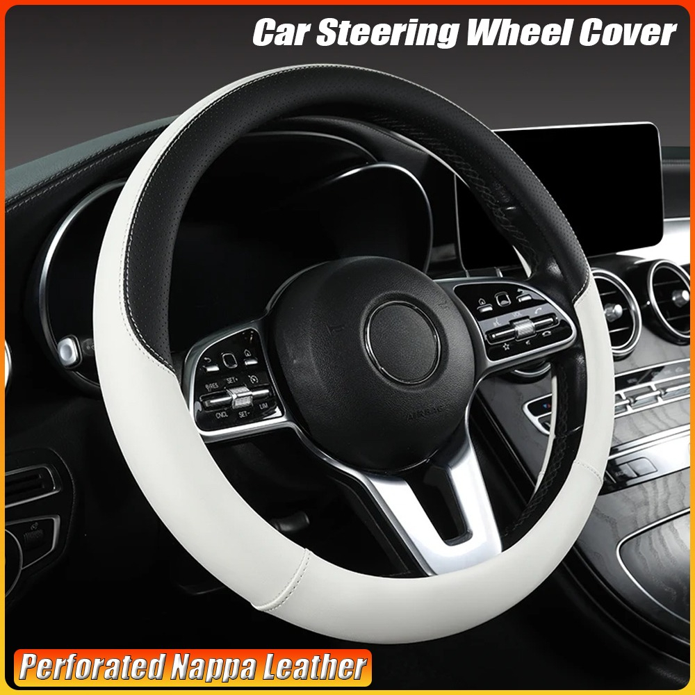 Car Steering Wheel Cover Anti Slip Breathable - Перфорированный кожаный чехол на руль автомобиля