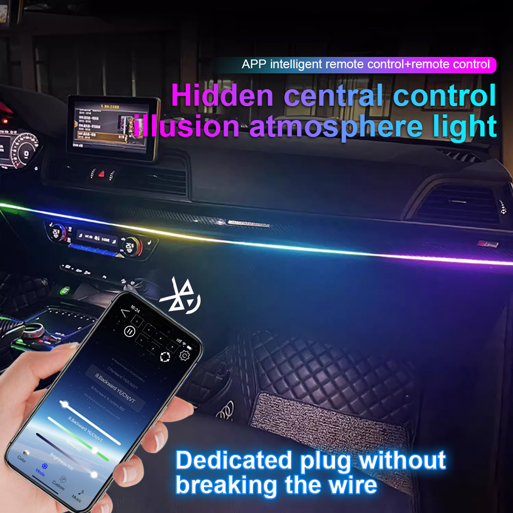 Led Ambient Interior Car Lights App Control - 64 цвета, USB-лампа для приборной панели