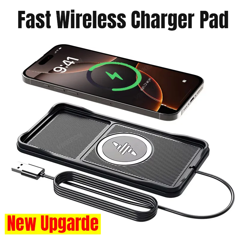 Wireless Car Charger Mount Fast Charging - Автомобильное беспроводное зарядное устройство, USB-кабель для