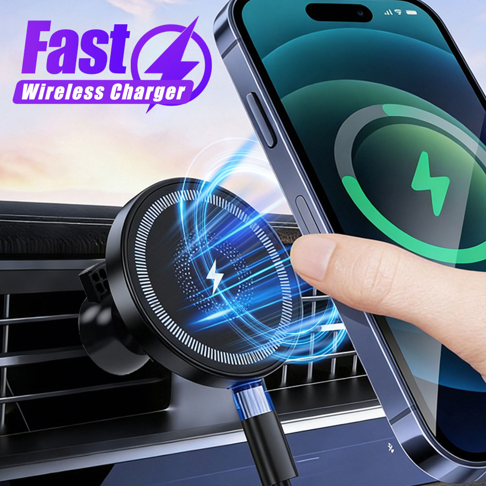 Магнитный беспроводной автомоб – обзор и цена Wireless Car Charger Mount Fast Charging