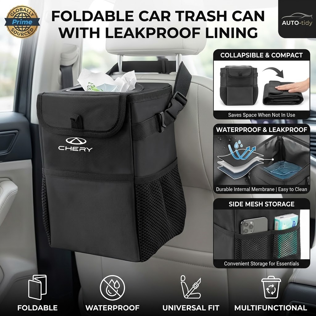 Складной, портативный, гермети – обзор и цена Waterproof Car Trash Can With Lid