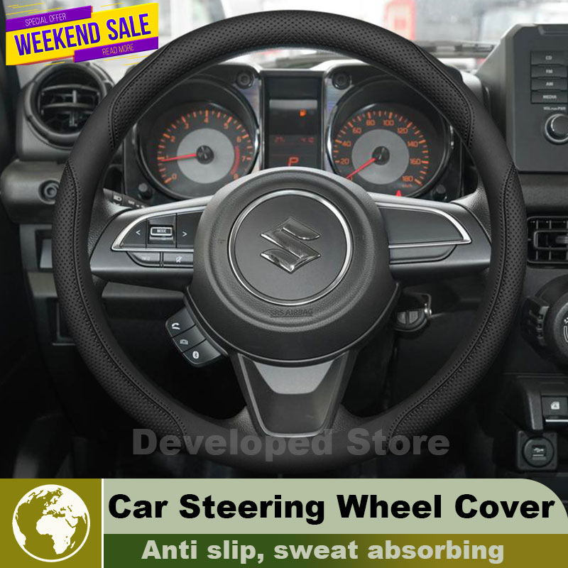Кожаный чехол на руль для Suzu – обзор и цена Car Steering Wheel Cover Anti Slip Breathable