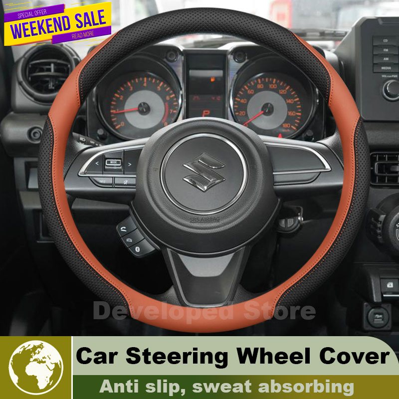 Кожаный чехол на руль для Suzu – обзор и цена Car Steering Wheel Cover Anti Slip Breathable