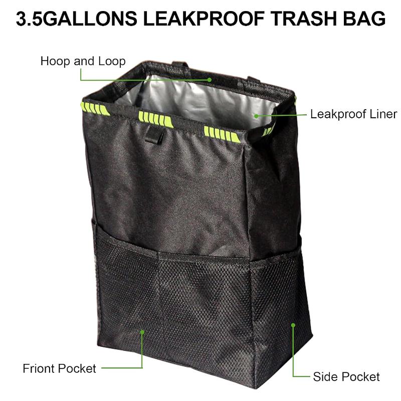 Складной автомобильный мусорны – обзор и цена Waterproof Car Trash Can With Lid