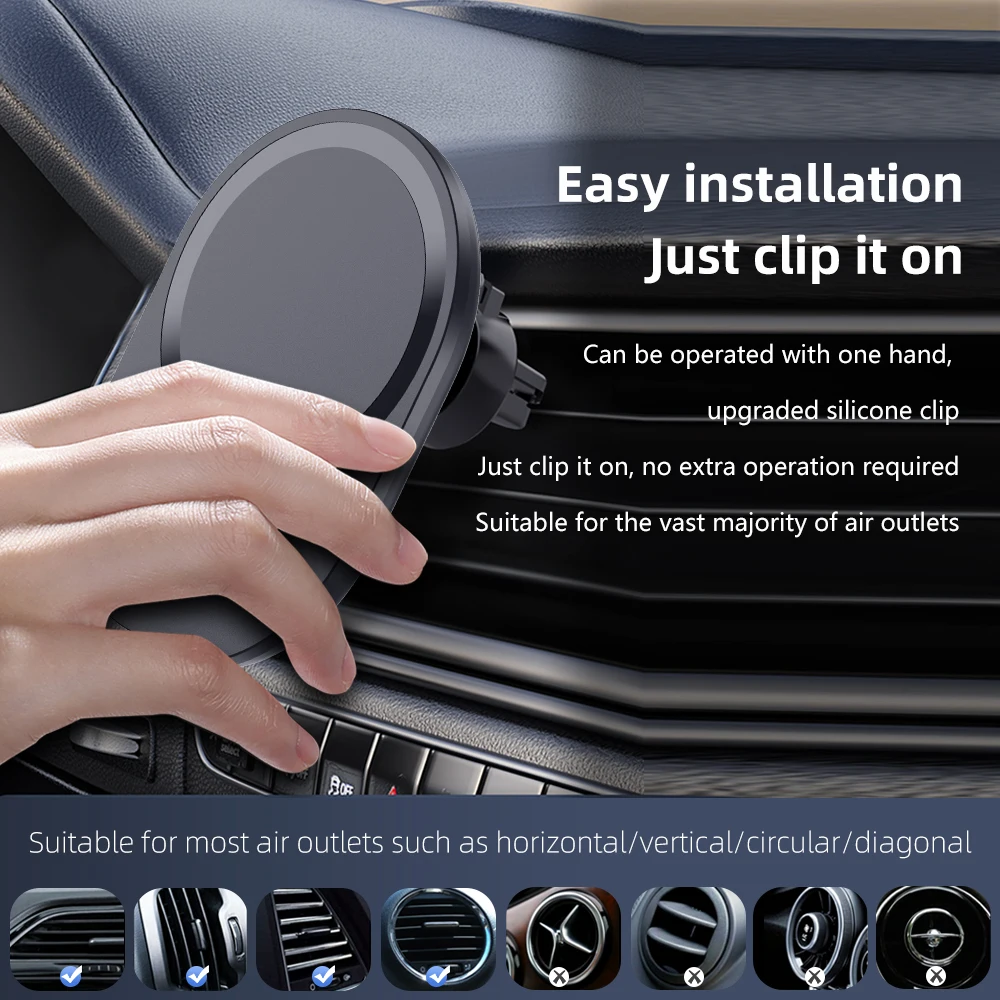 Мини-магнитное беспроводное ав – обзор и цена Magnetic Phone Holder For Car Vent