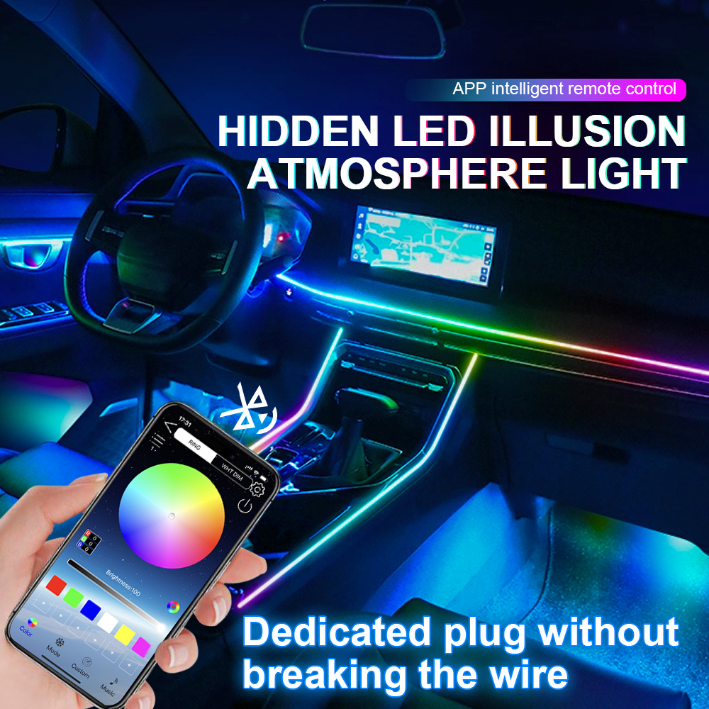 6/10/14/18 в 1, автомобильный  – обзор и цена Led Ambient Interior Car Lights App Control