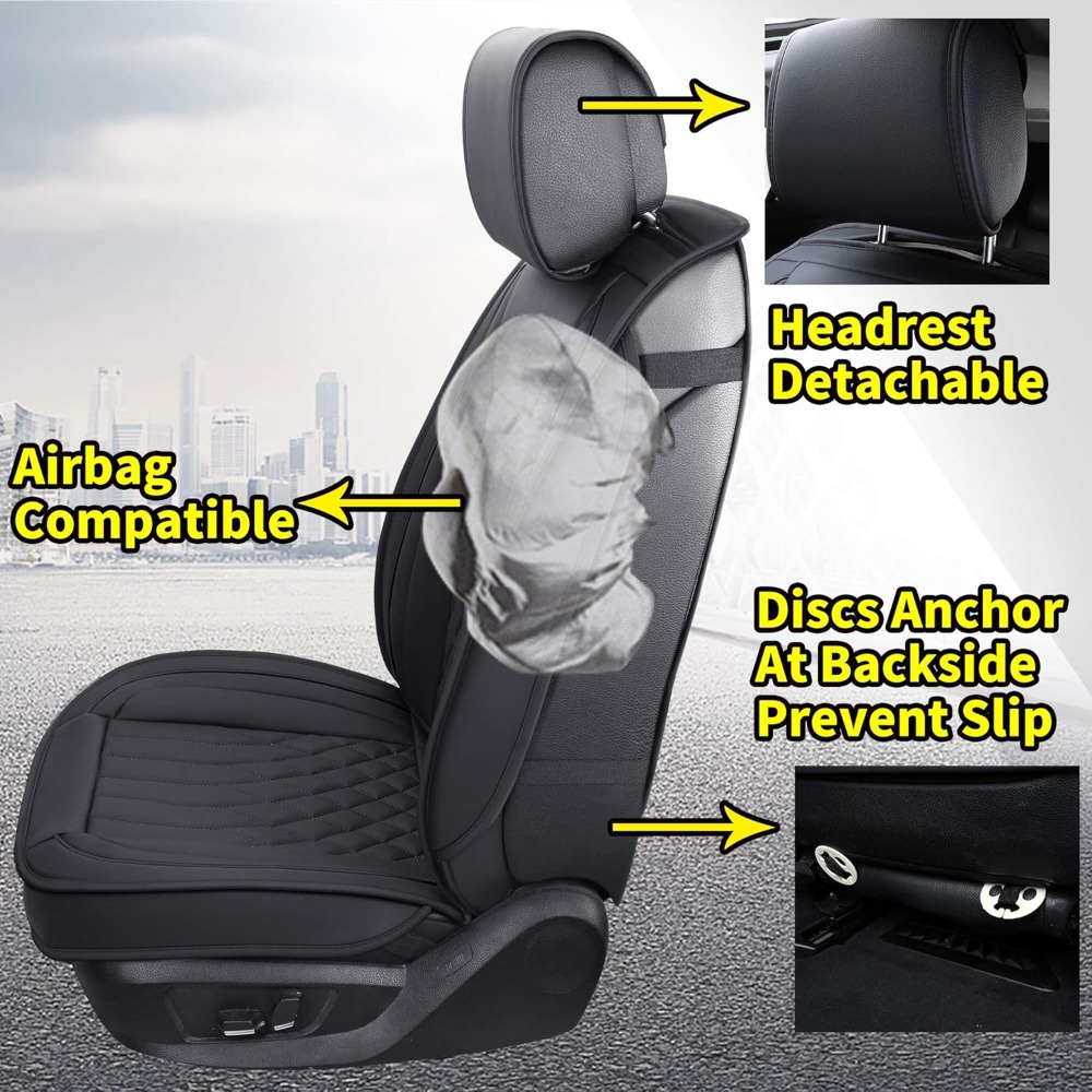 5 шт., чехлы на автомобильные  – обзор и цена Leather Car Seat Covers Full Set Universal