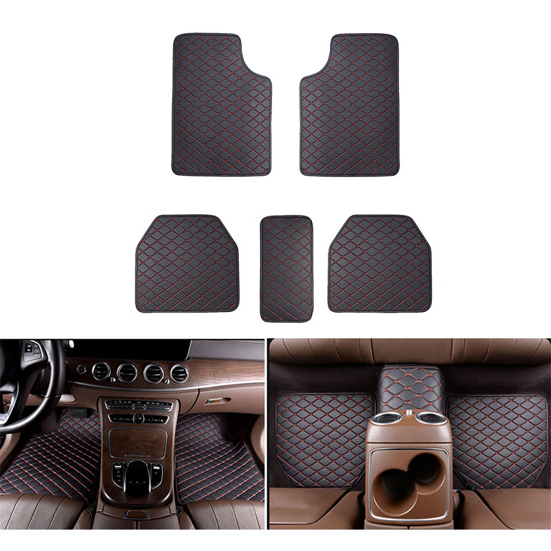 5 шт. универсальные автомобиль – обзор и цена Car Floor Mats Universal Waterproof Leather