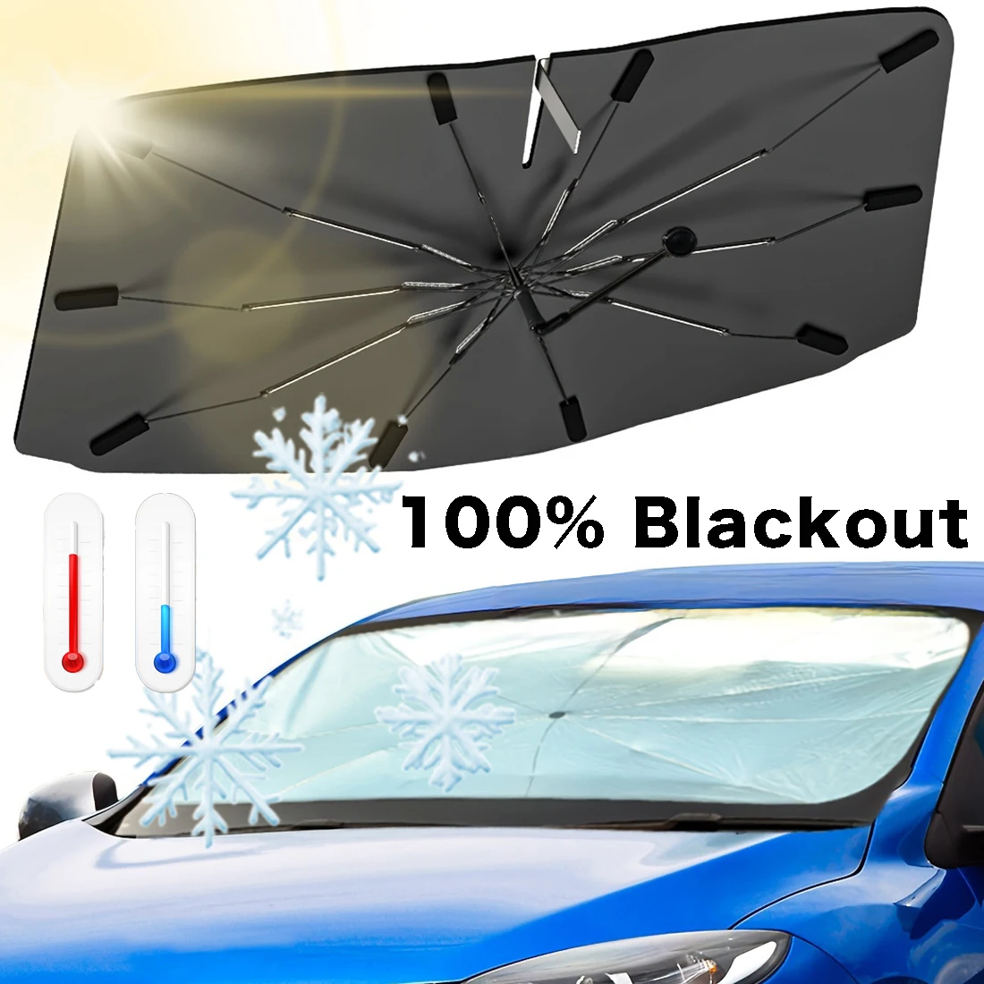 Многофункциональный удобный ск – обзор и цена Car Sunshade Windshield Umbrella Foldable