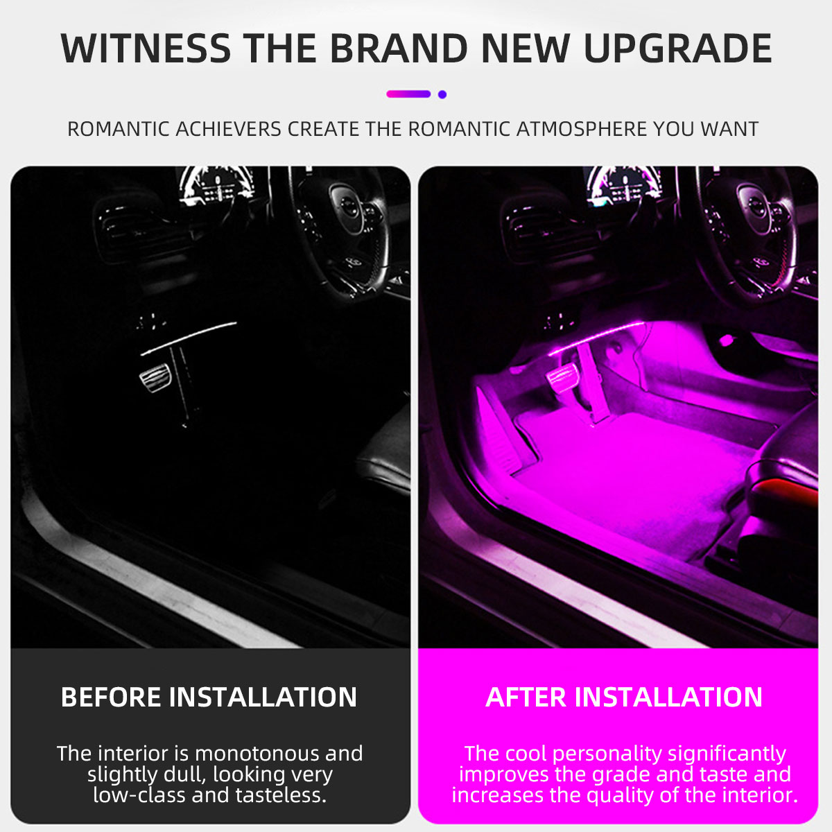 Многофункциональная неоновая L – обзор и цена Led Ambient Interior Car Lights App Control