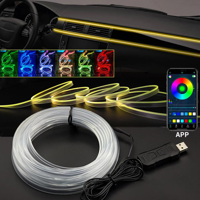 Атмосфера интерьера автомобиля – обзор и цена Led Ambient Interior Car Lights App Control