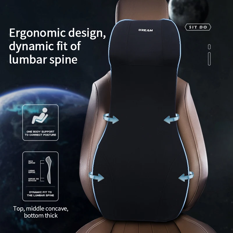 Интегрированная автомобильная  – обзор и цена Memory Foam Car Neck Pillow Lumbar Support