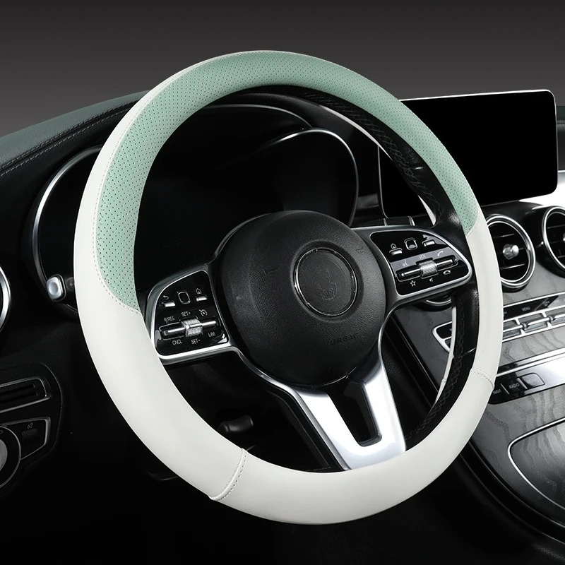 Перфорированный кожаный чехол  – обзор и цена Car Steering Wheel Cover Anti Slip Breathable