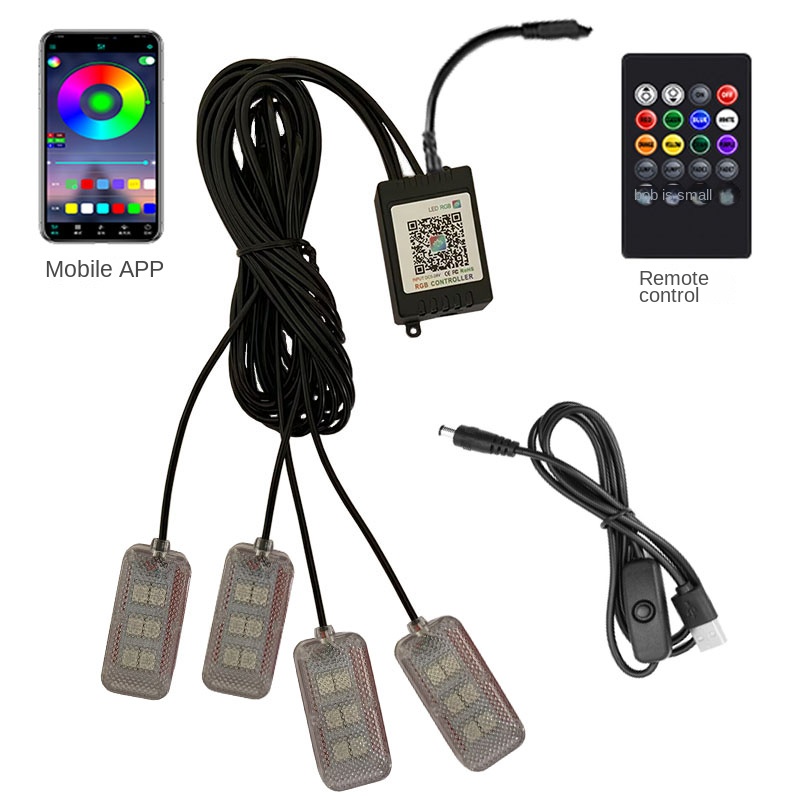 Неоновая двойная лампа для упр – обзор и цена Led Ambient Interior Car Lights App Control