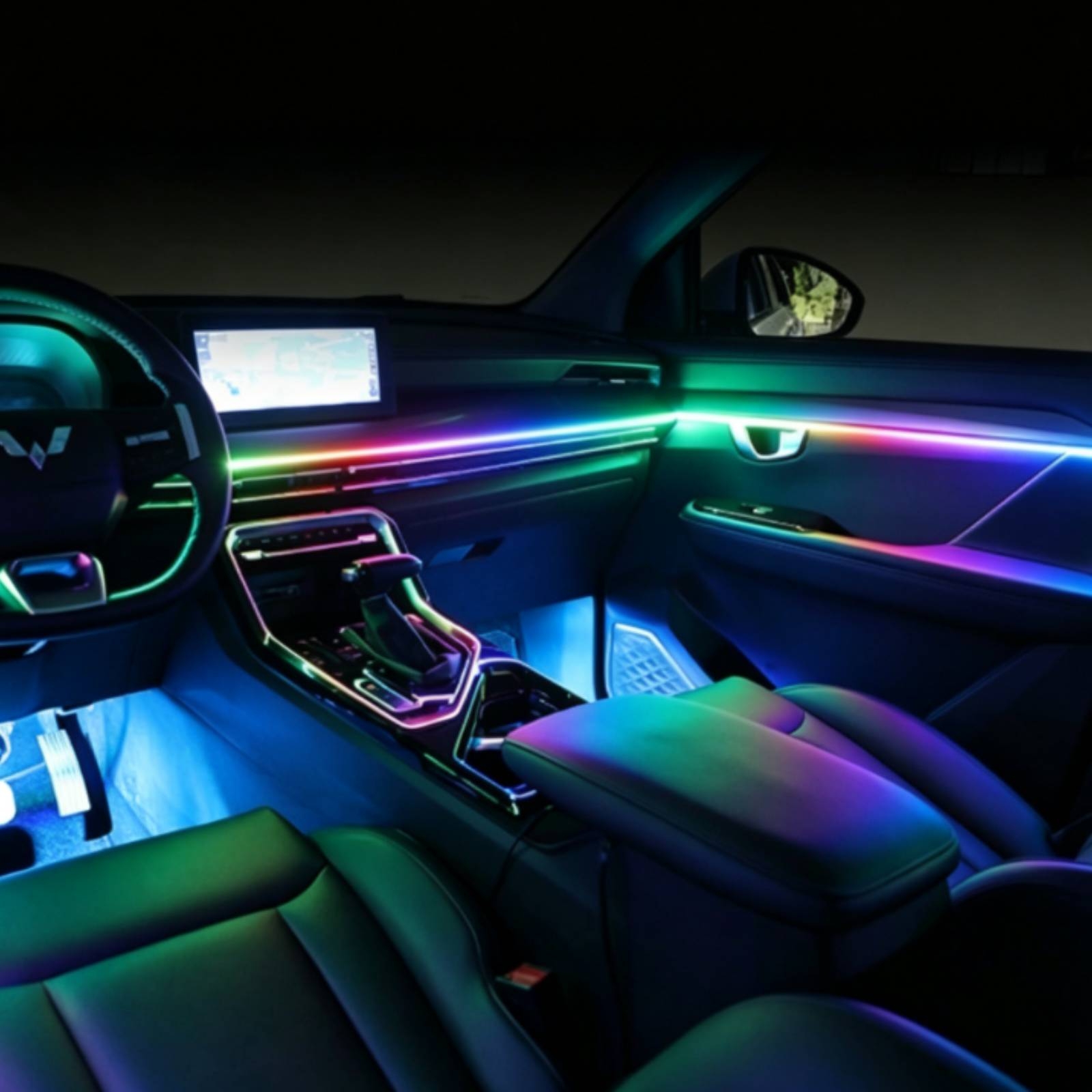Комплект из 6 акриловых светод – обзор и цена Led Ambient Interior Car Lights App Control
