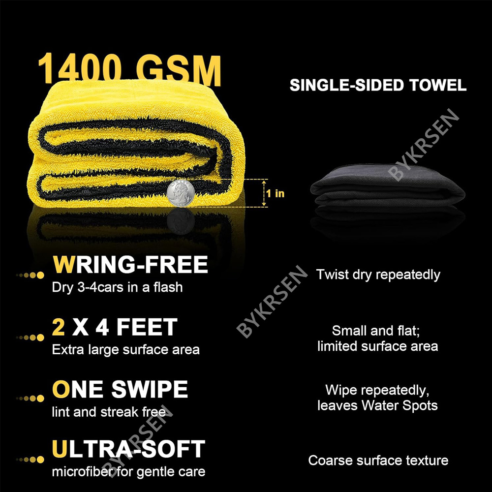Салфетка из микрофибры 1400GSM – обзор и цена Microfiber Car Drying Towel Super Absorbent